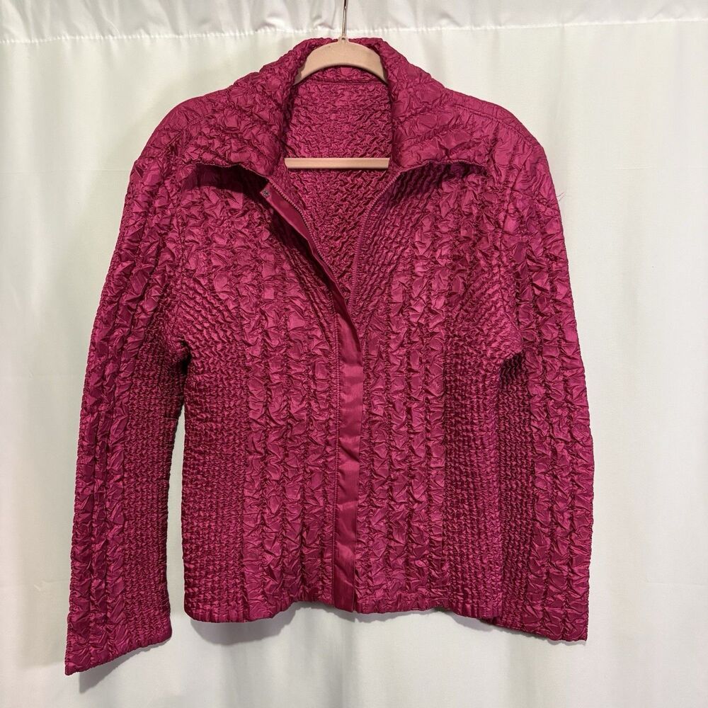 UBU Vintage Pink Jacket Womens Lightweight Quilted All Season Packable Medium